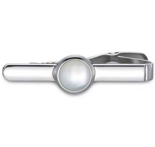 Button Tie Bar Mother Of Pearl - Click Image to Close